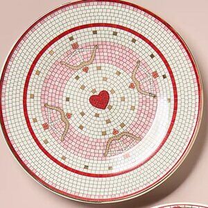 The Bistro Tile Stoneware Dessert Plate: Valentine's Edition